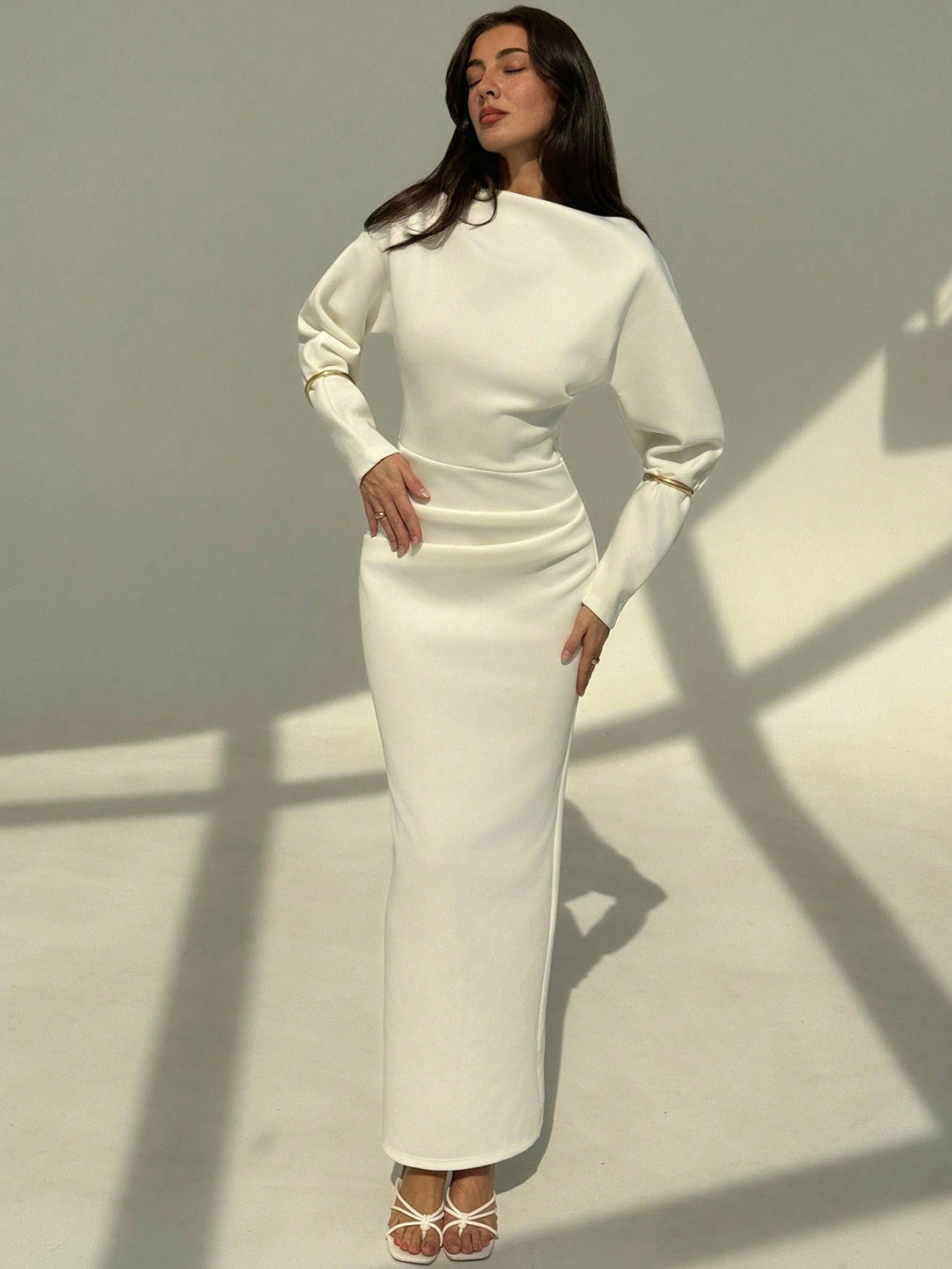 Rochie maxi SHEIN, alb