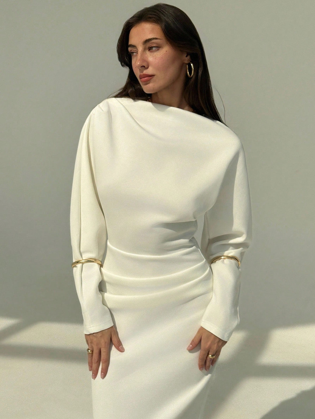Rochie maxi SHEIN, alb