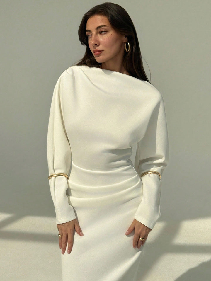 Rochie maxi SHEIN, alb