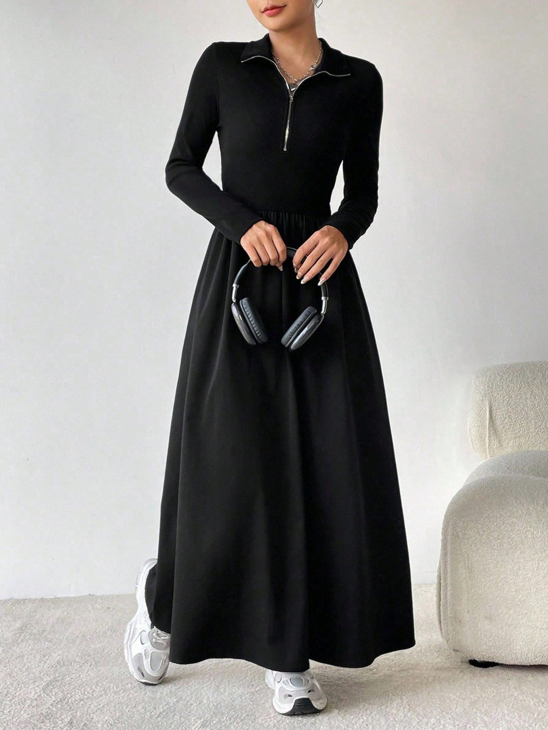Rochie maxi SHEIN, negru