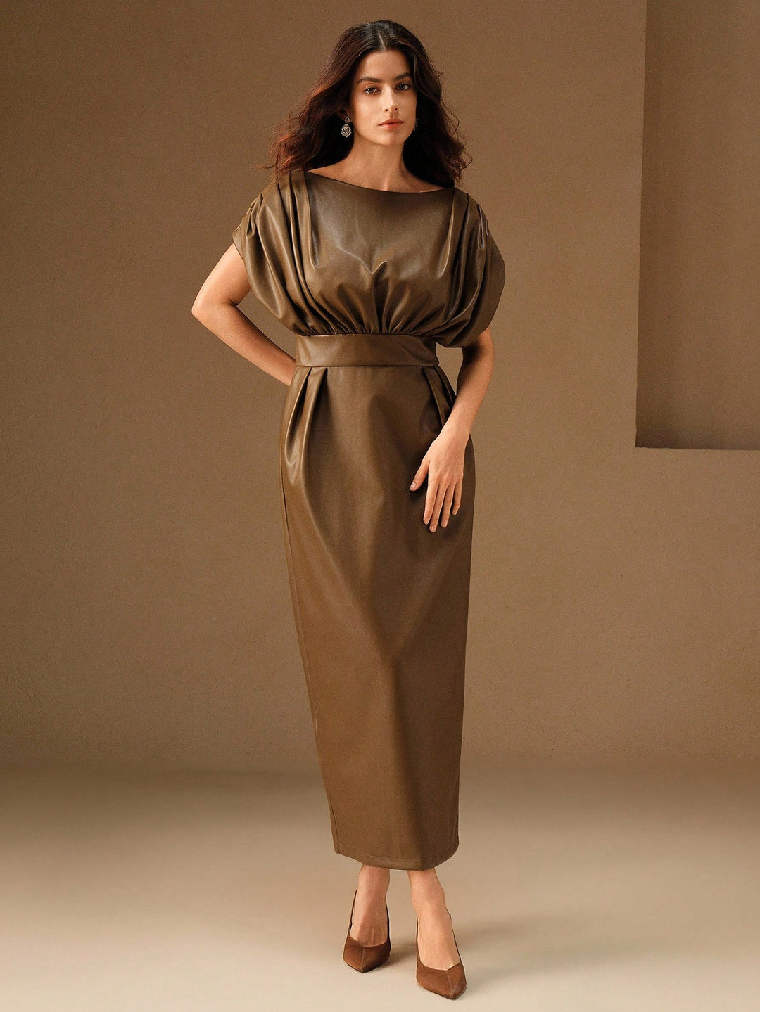Rochie maxi SHEIN, maro