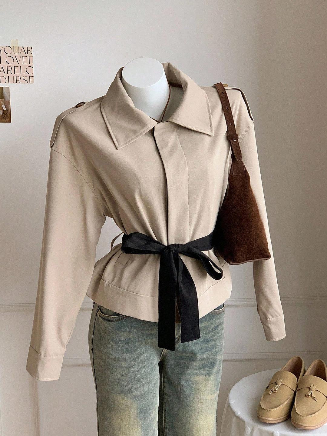 Trench SHEIN, kaki