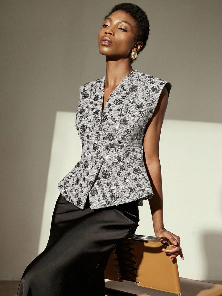 Top SHEIN, argintiu