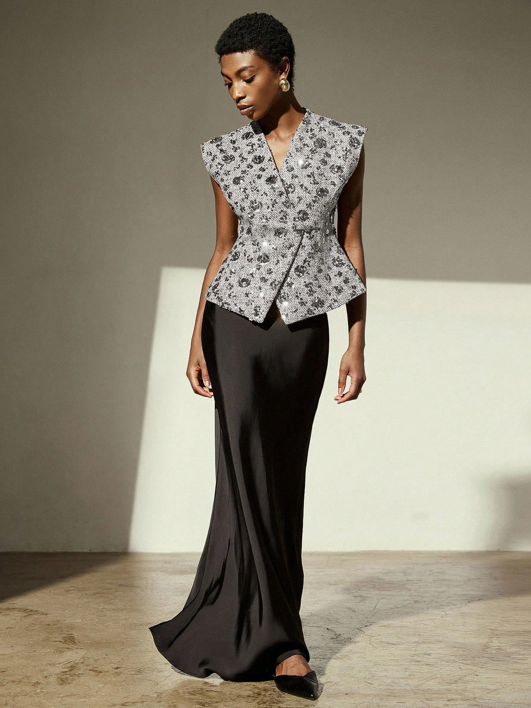 Top SHEIN, argintiu
