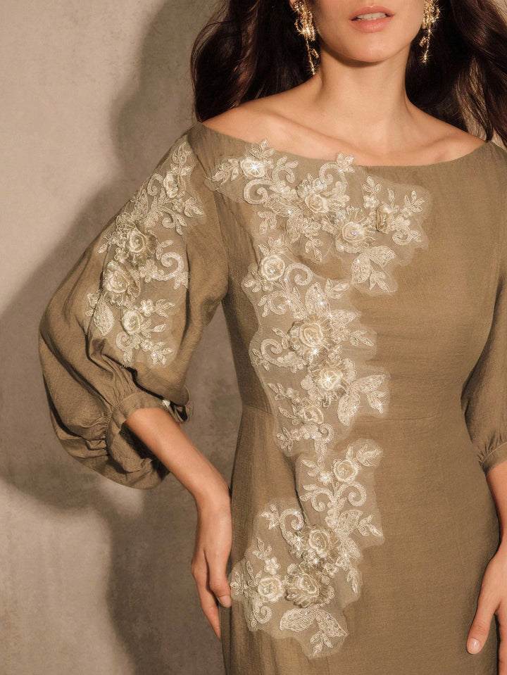 Rochie maxi SHEIN, maro