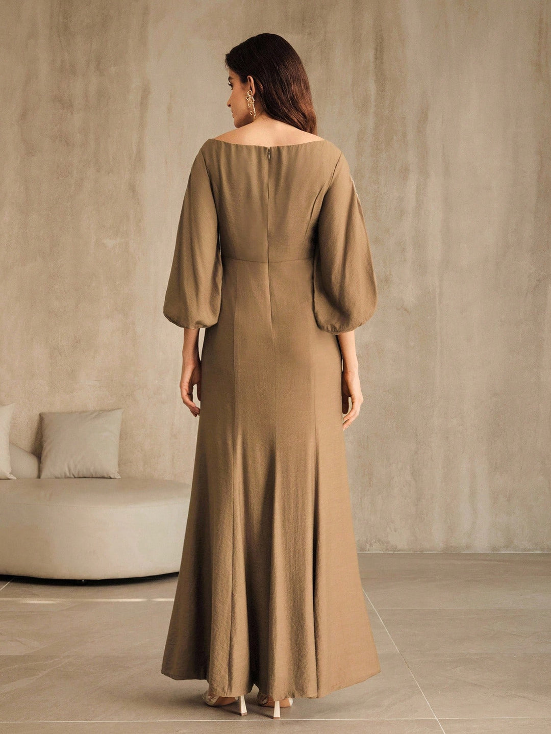 Rochie maxi SHEIN, maro