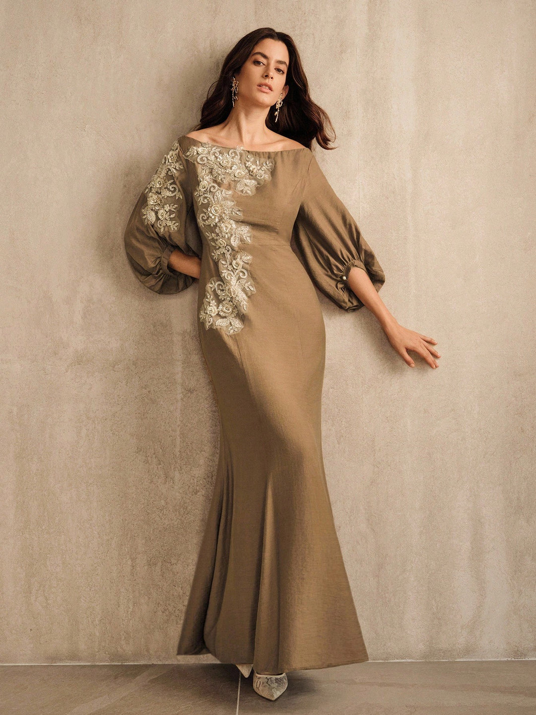 Rochie maxi SHEIN, maro