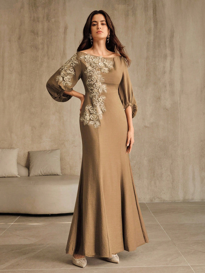 Rochie maxi SHEIN, maro