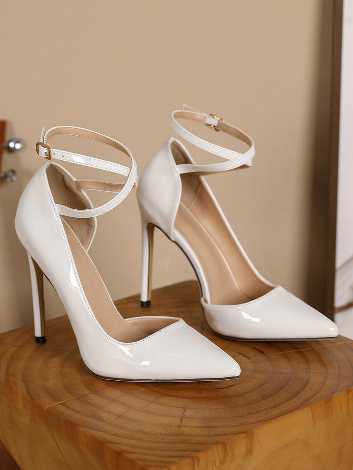 Pantofi cu toc SHEIN, alb