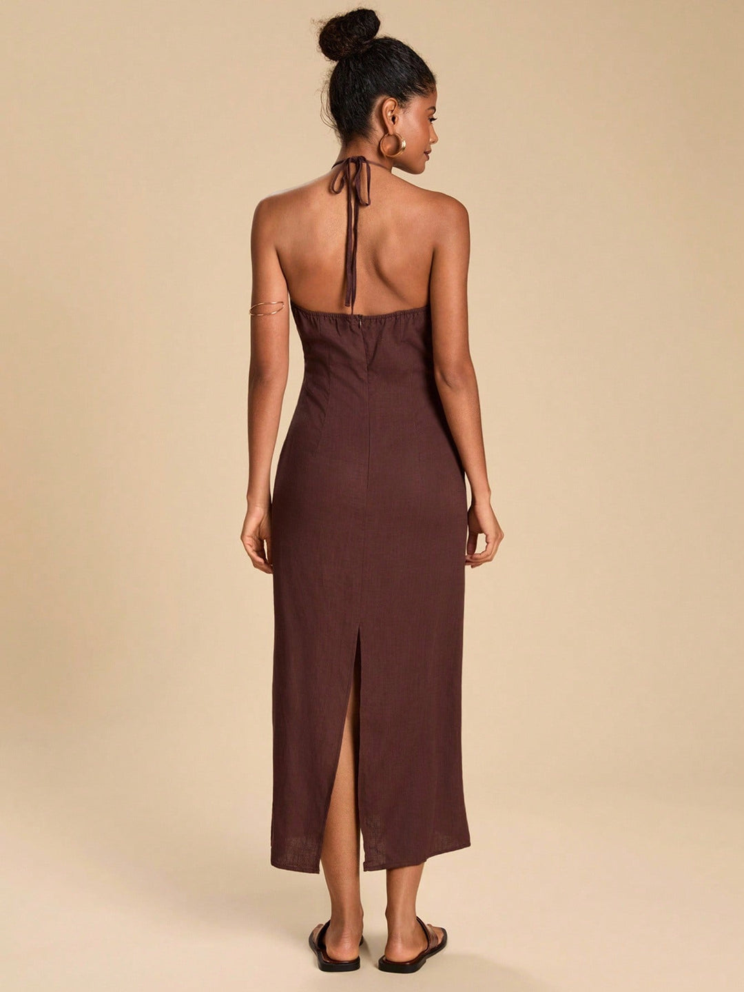 SHEIN maxi ruha, barna