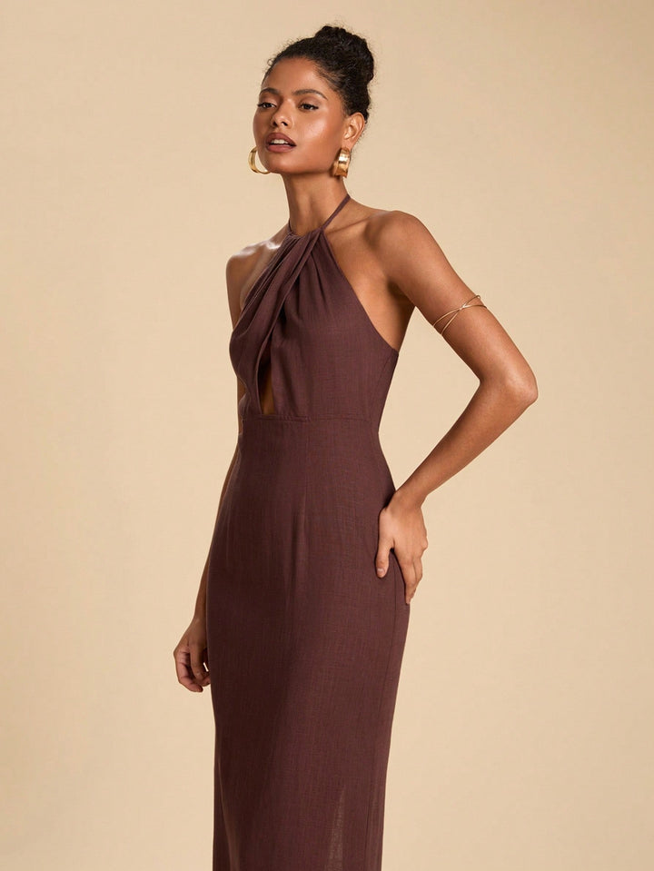 SHEIN maxi ruha, barna
