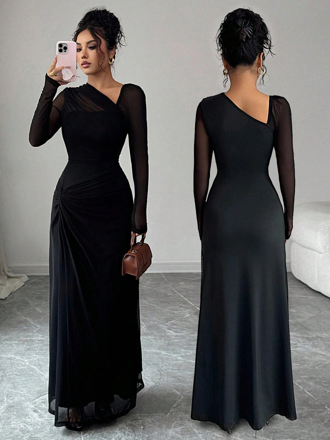 Rochie maxi SHEIN, negru