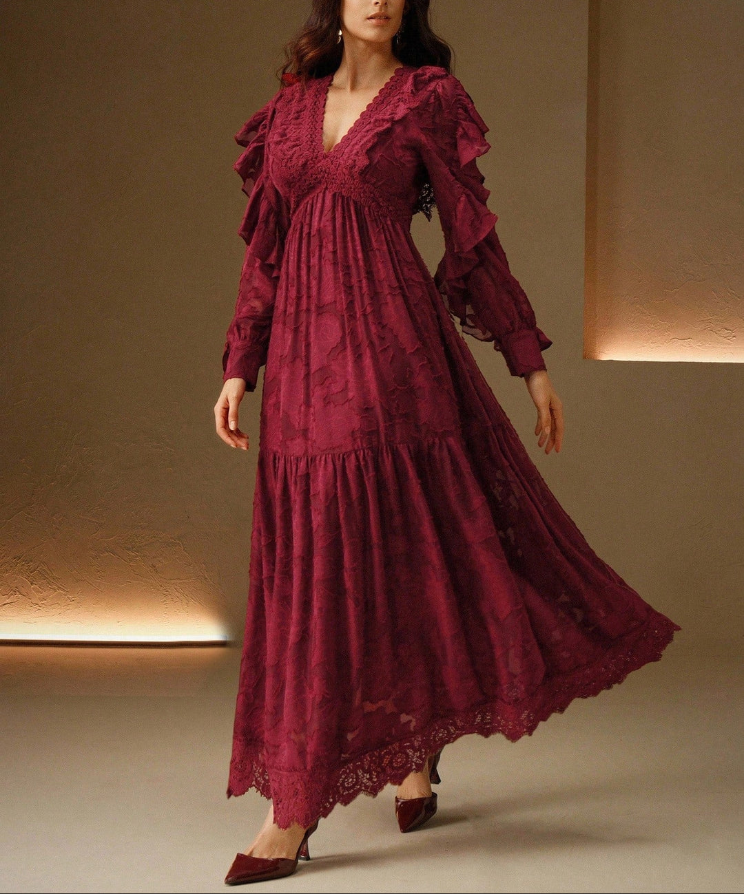 Rochie maxi SHEIN, vișiniu