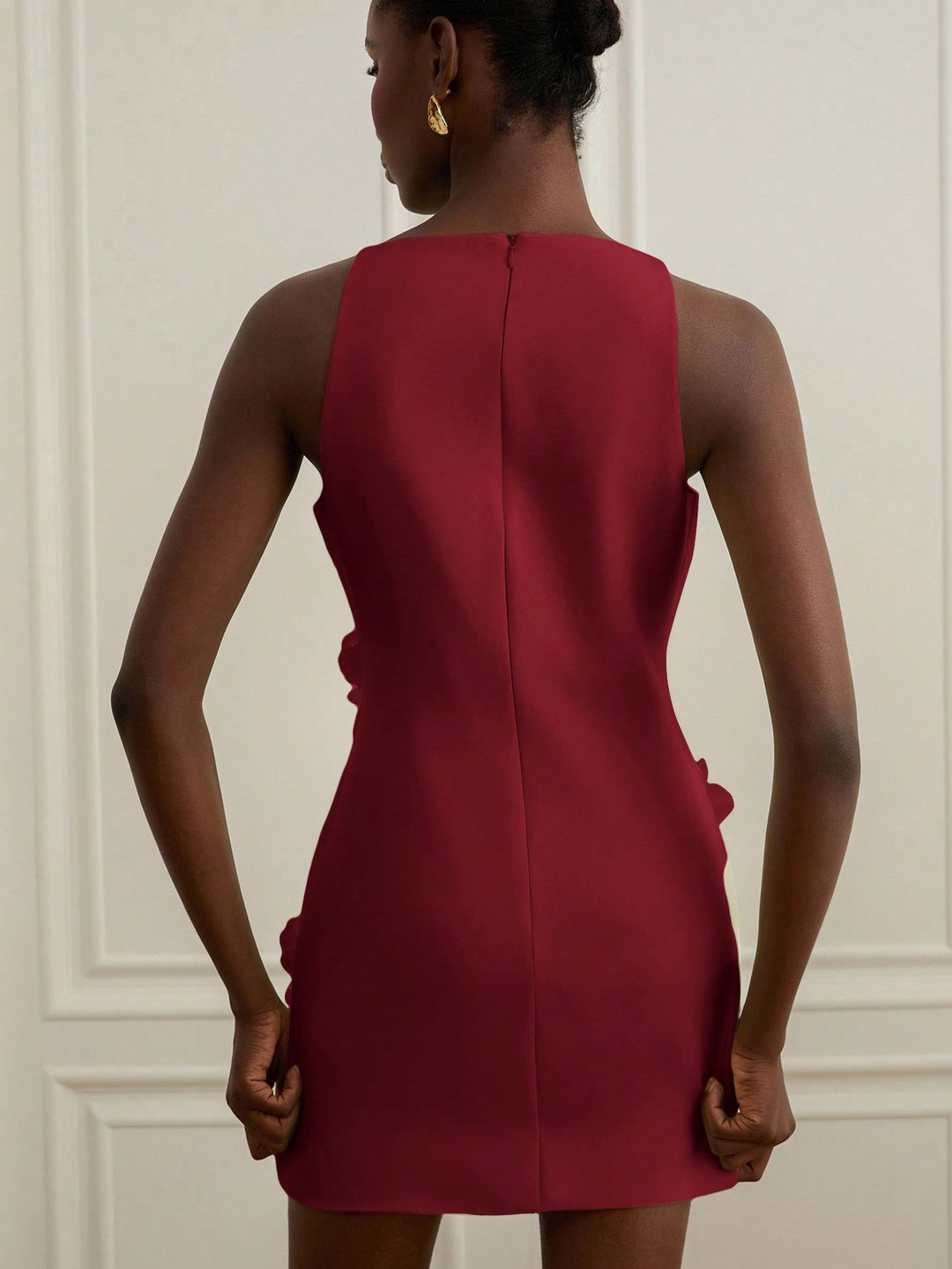 SHEIN mini ruha, bordó