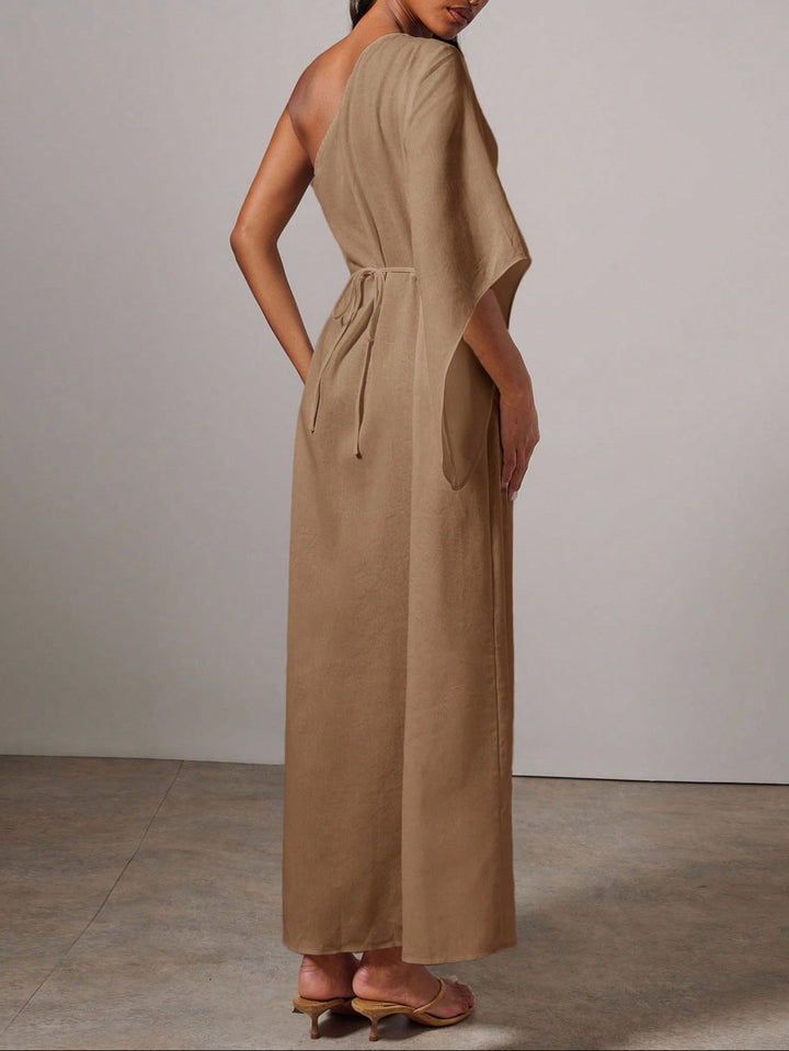 Shein maxi ruha, barna