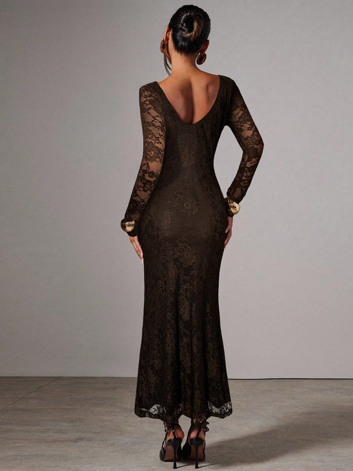 Rochie maxi SHEIN, maro