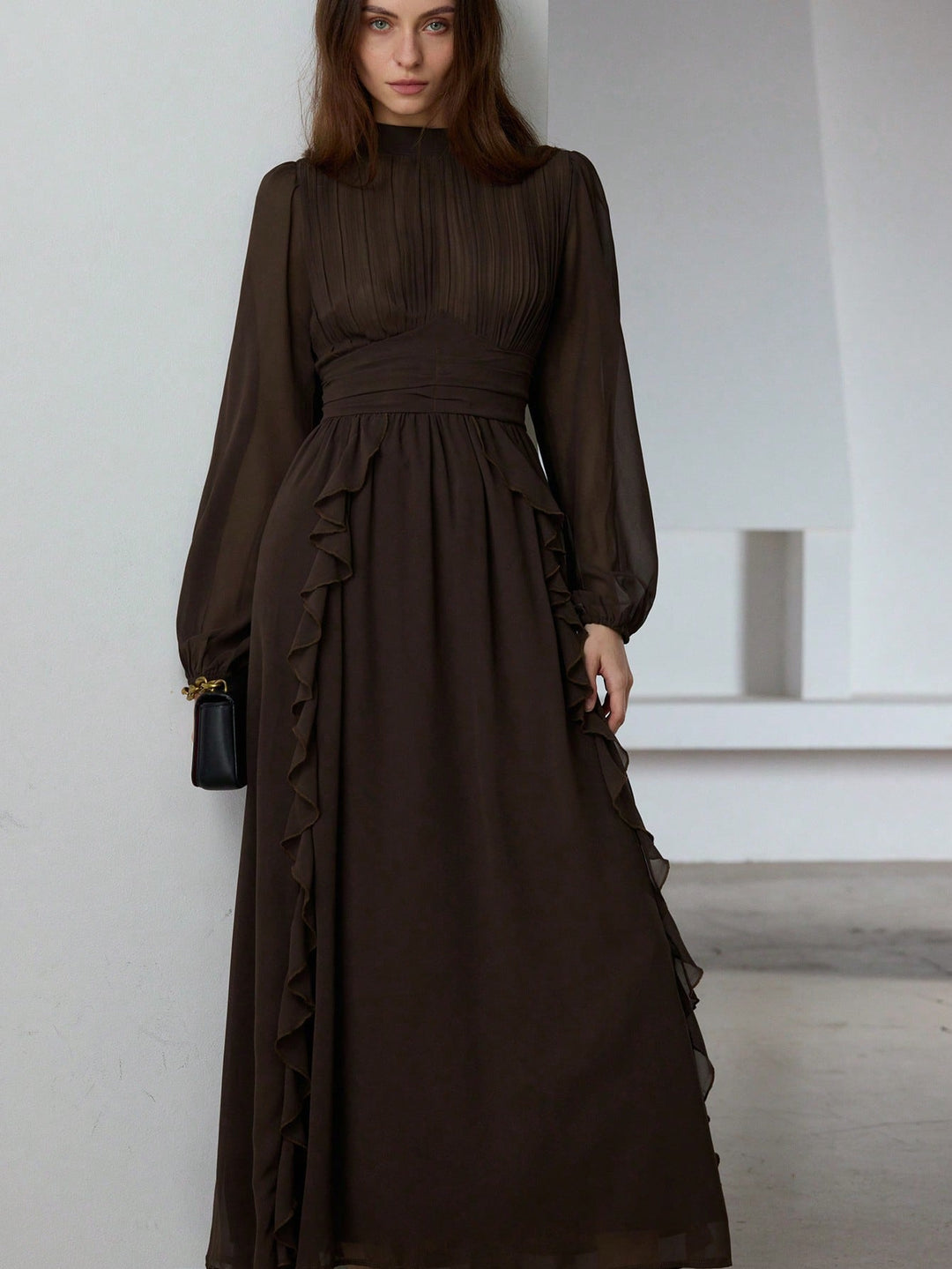 Rochie maxi SHEIN, maro