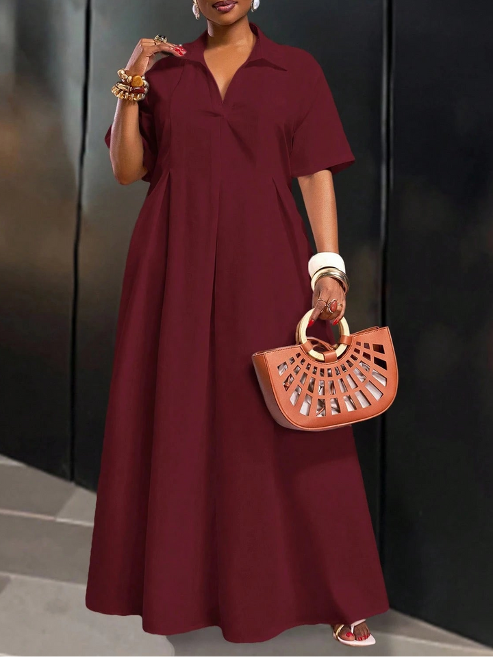 SHEIN maxi ruha, bordó