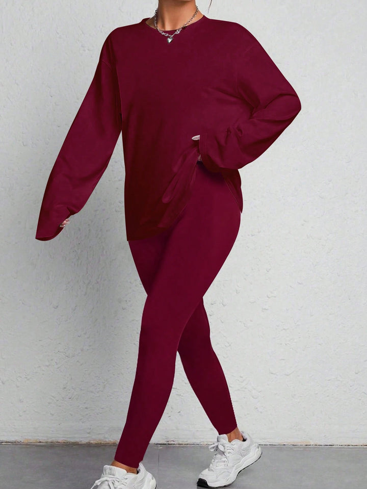 Set pijamale SHEIN, vișiniu