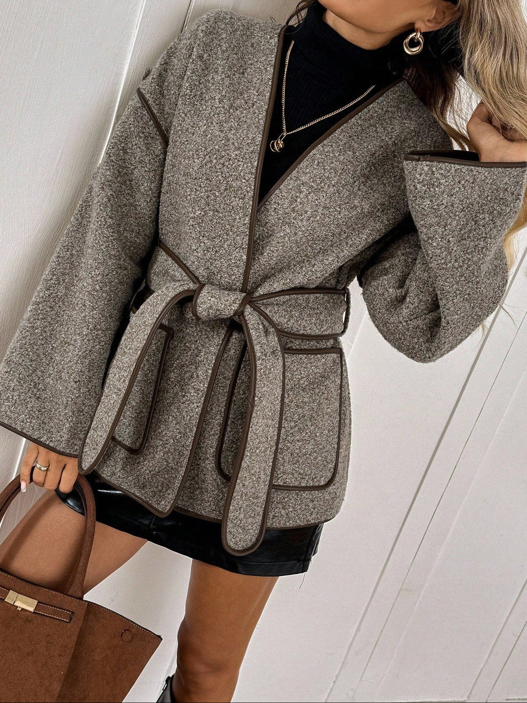 SHEIN Jacket, brown