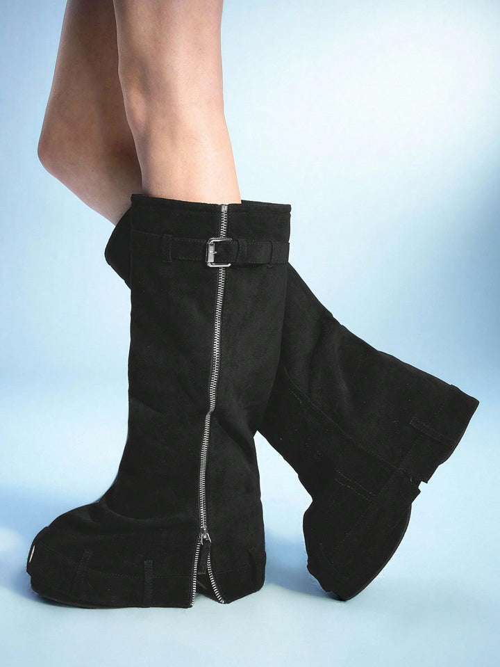 SHEIN Csizma, fekete