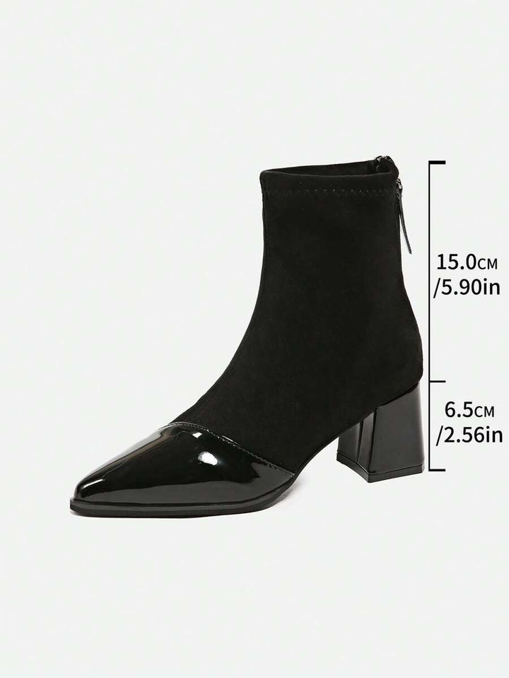Botine cu toc SHEIN, negru