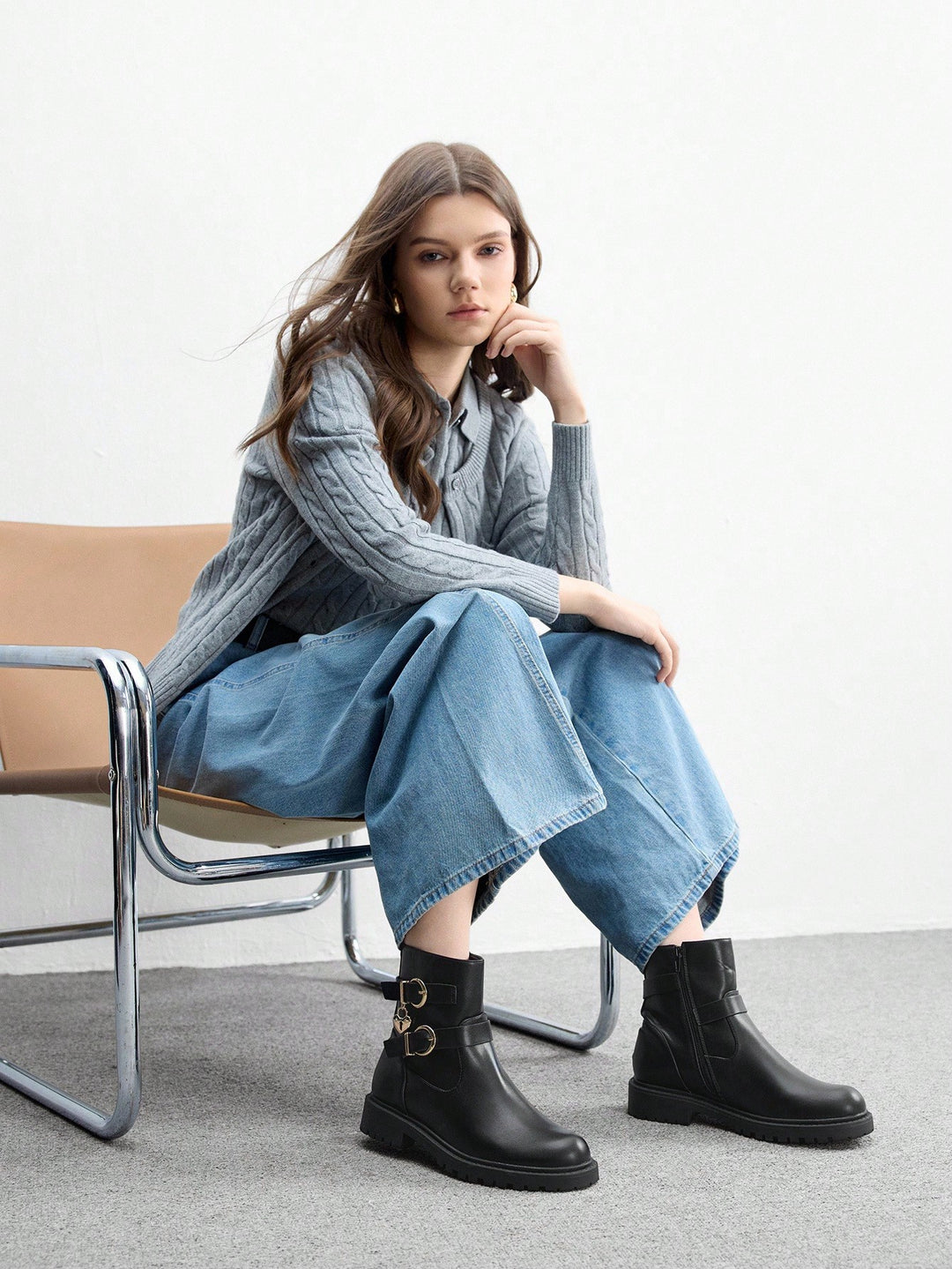 SHEIN csizma, fekete