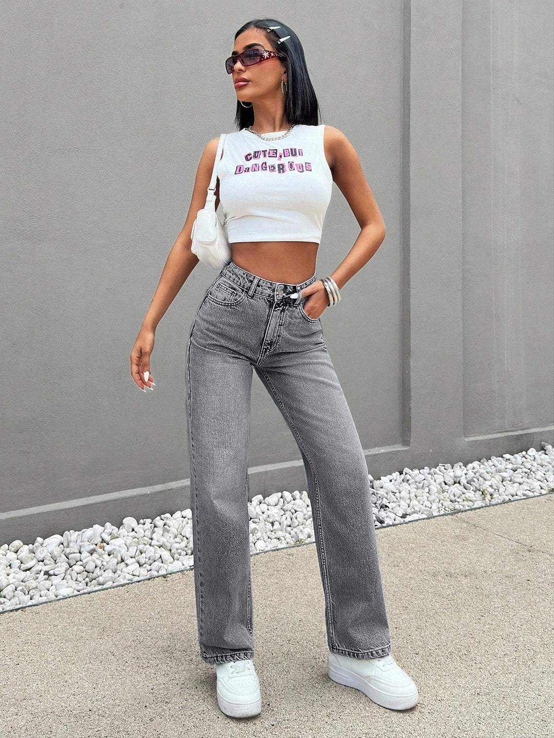 Jeans SHEIN, gri