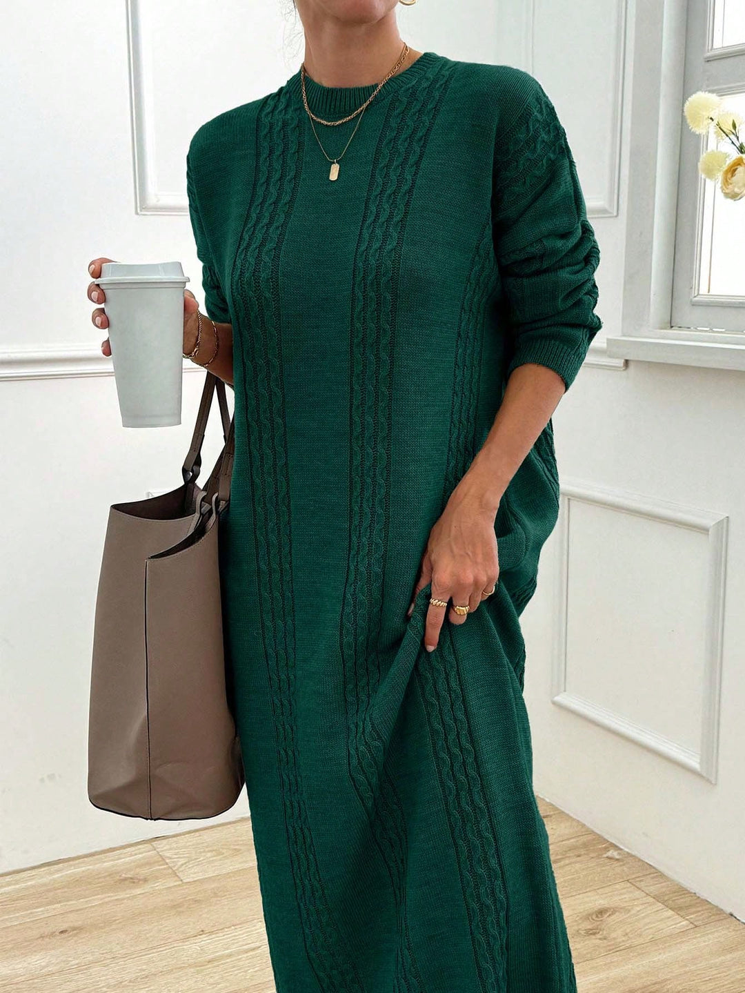 SHEIN maxi ruha, zöld