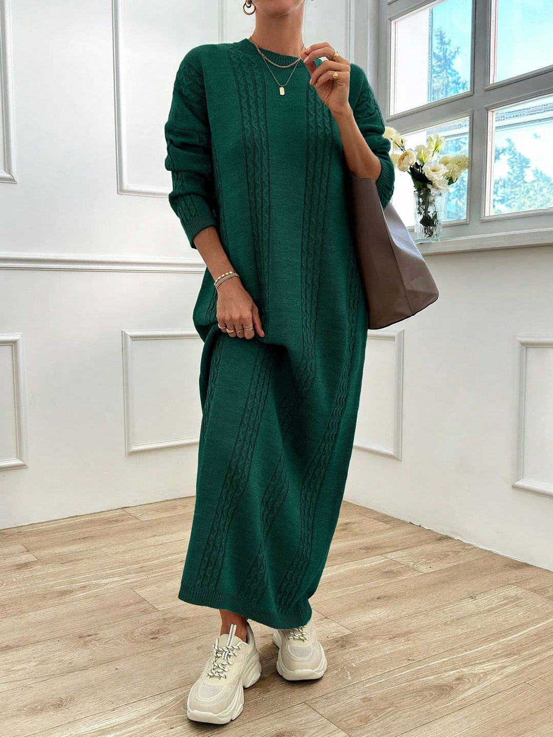 SHEIN maxi ruha, zöld