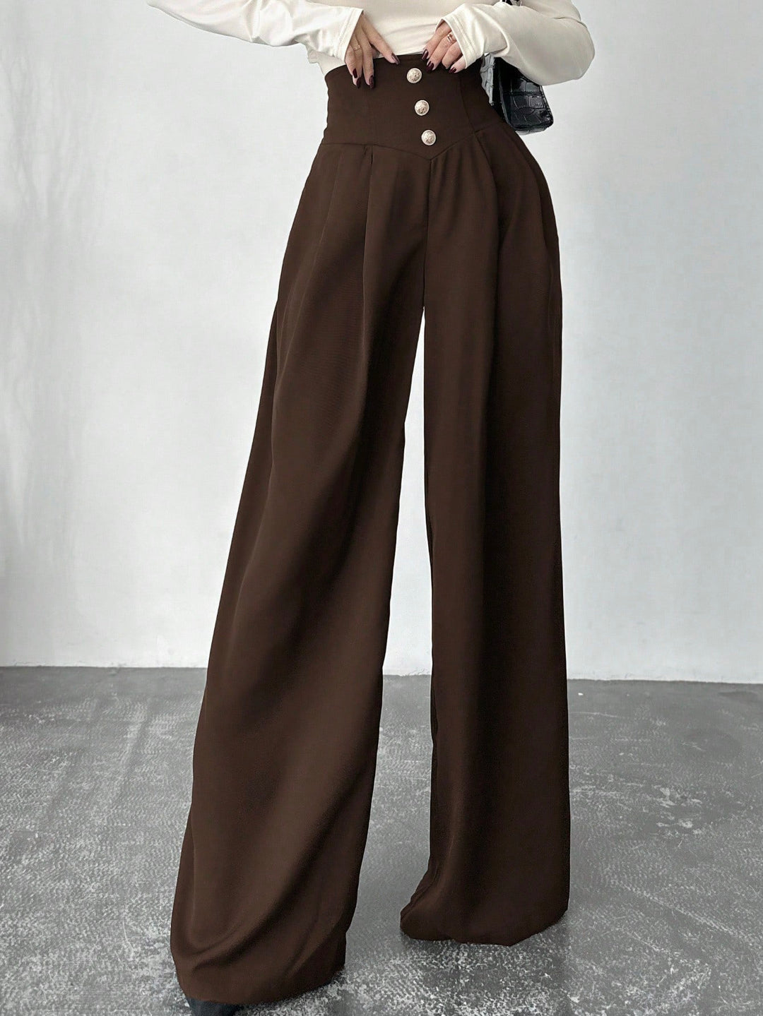 Pantaloni SHEIN, maro
