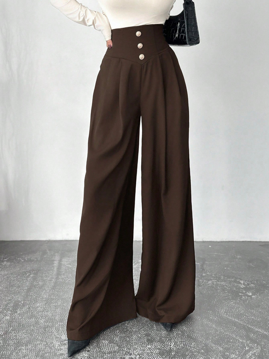 Pantaloni SHEIN, maro