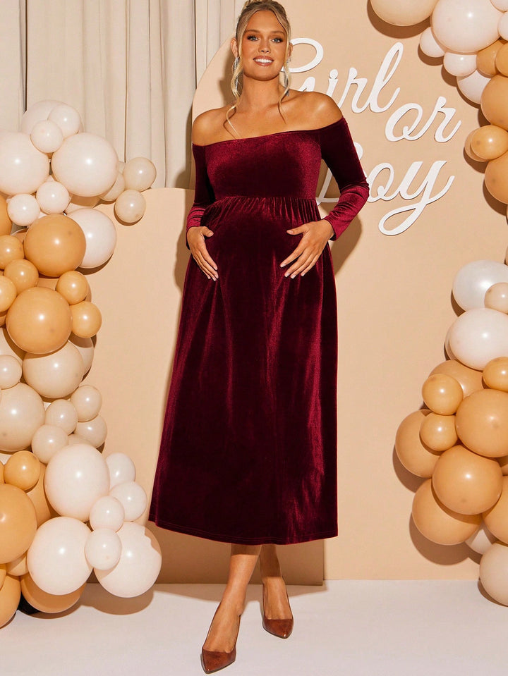 Rochie maxi SHEIN, vișiniu
