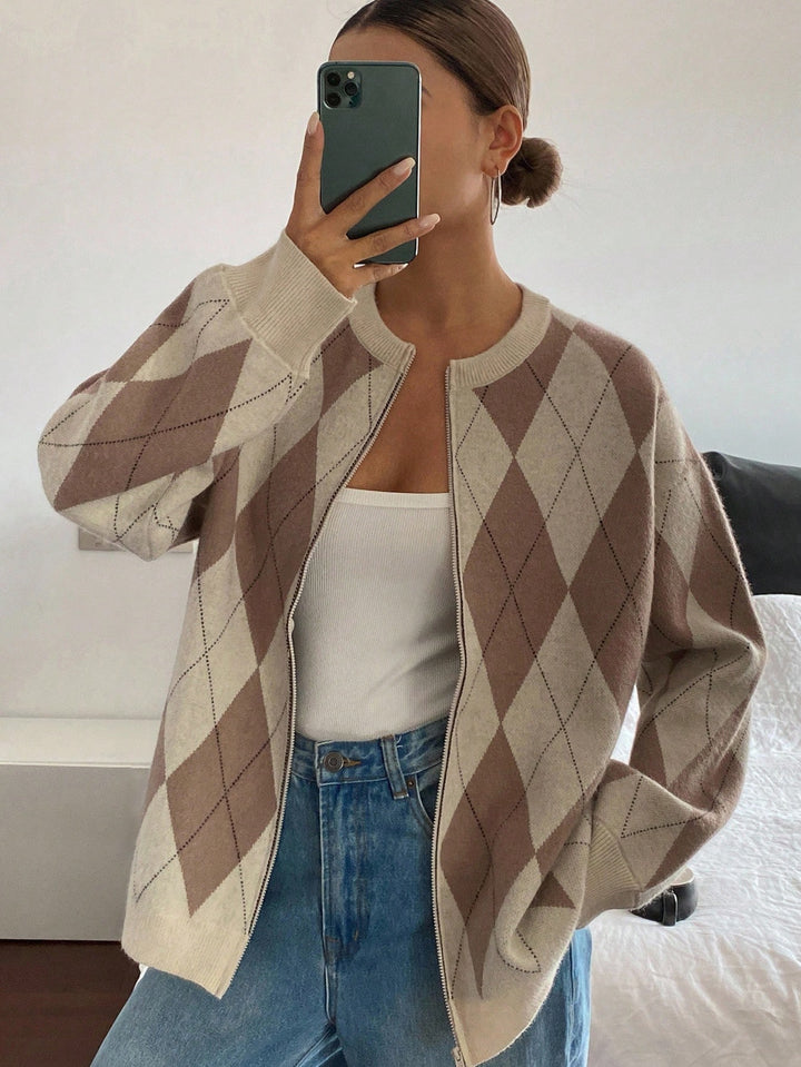 Cardigan SHEIN, maro