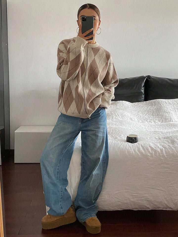 Cardigan SHEIN, maro