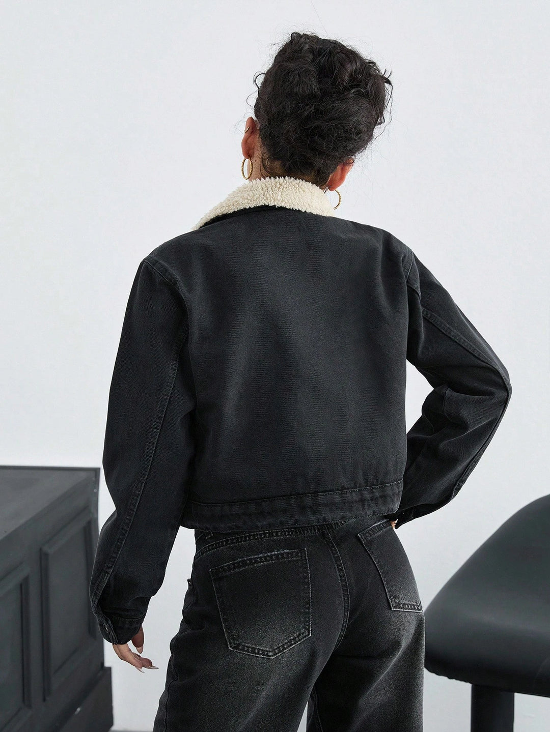 SHEIN Jacket, Black
