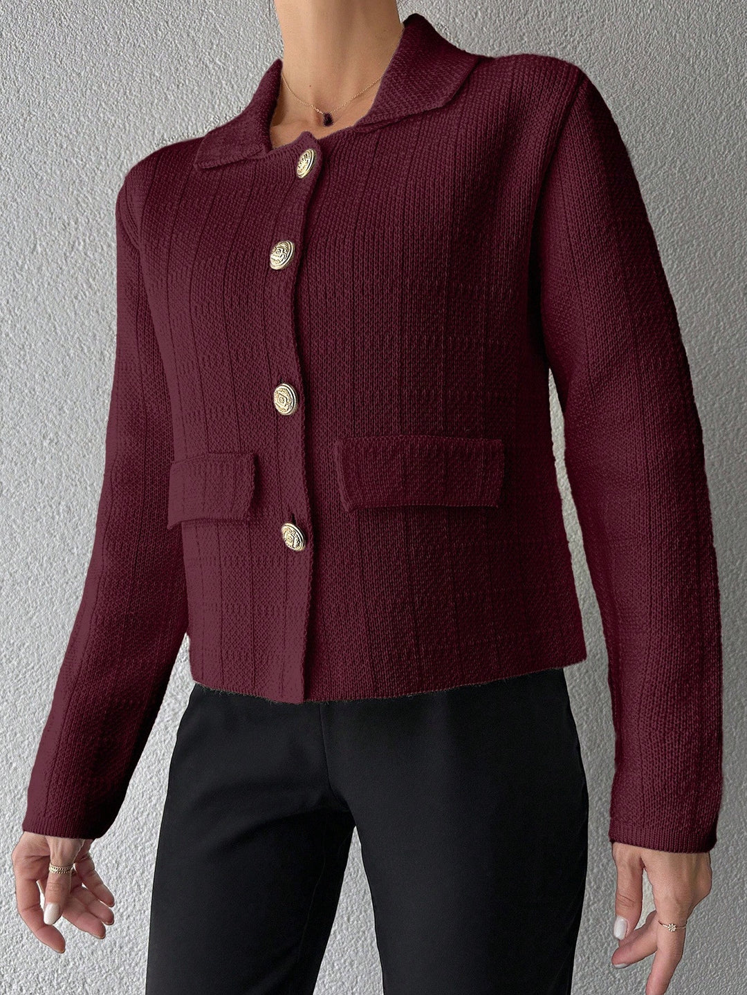 Cardigan SHEIN, vișiniu