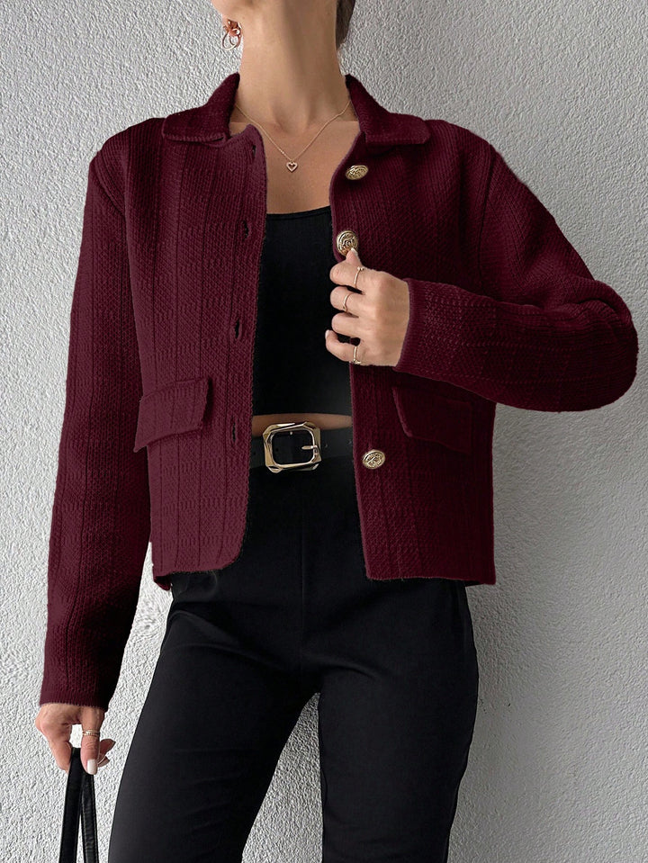 Cardigan SHEIN, vișiniu