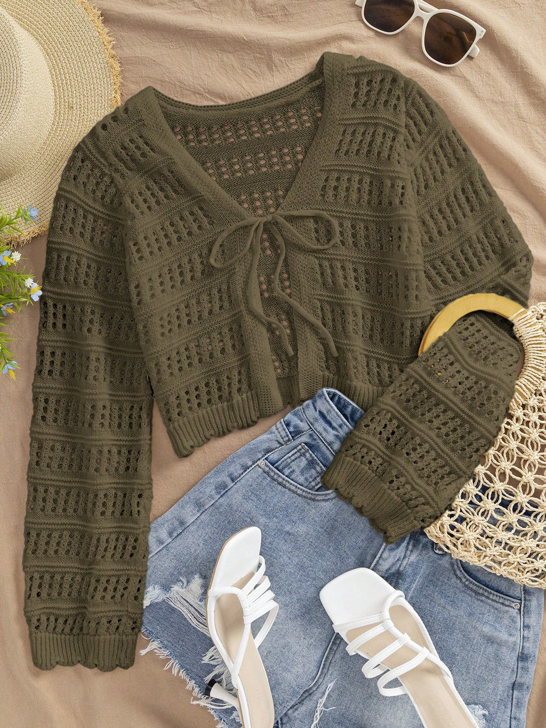 Cardigan SHEIN, kaki