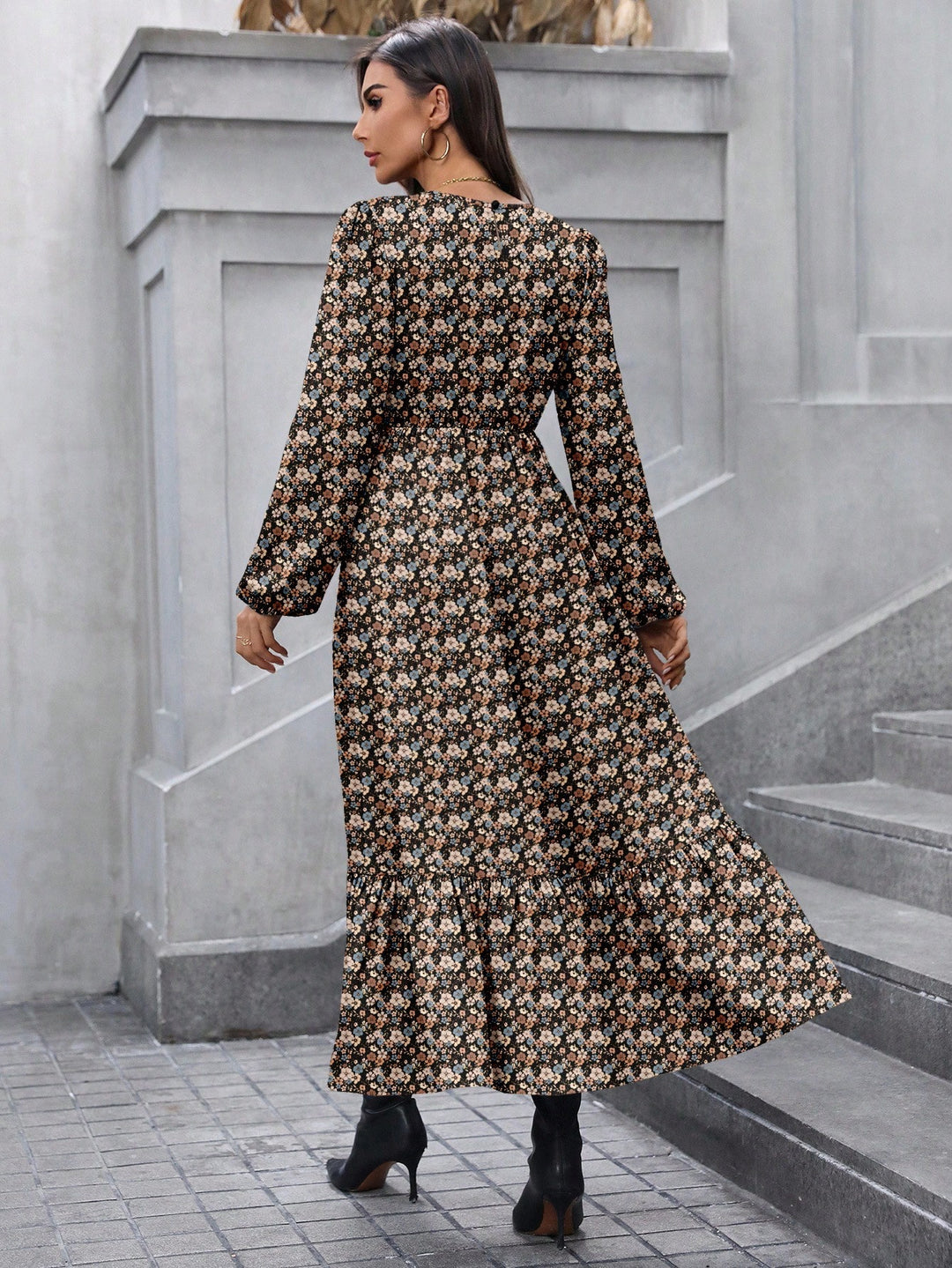 Shein maxi ruha, mix színek