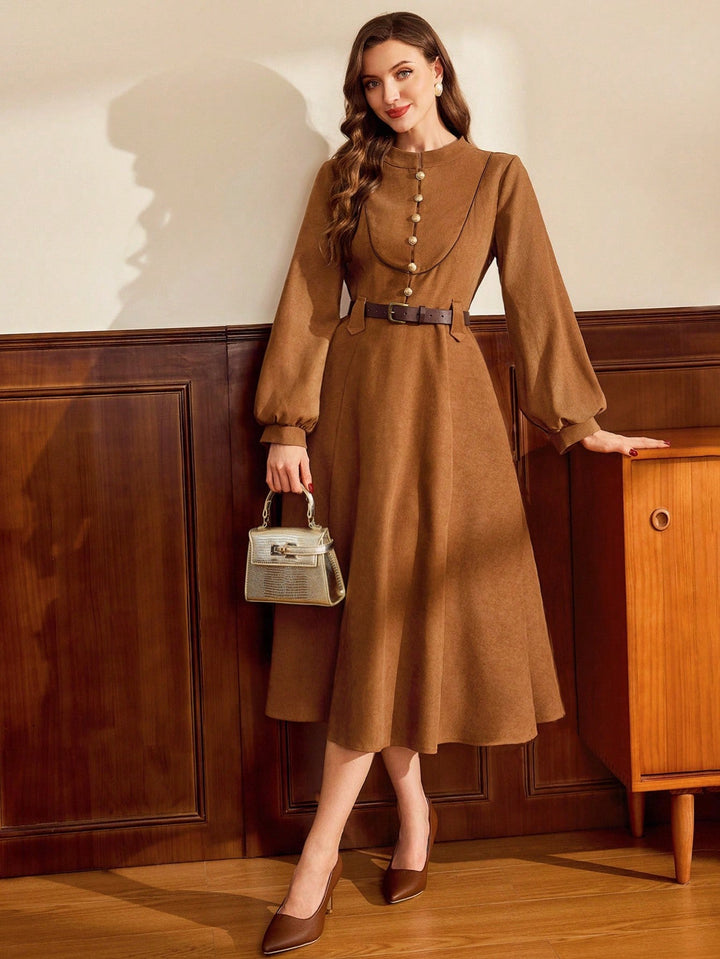 Rochie midi SHEIN, maro