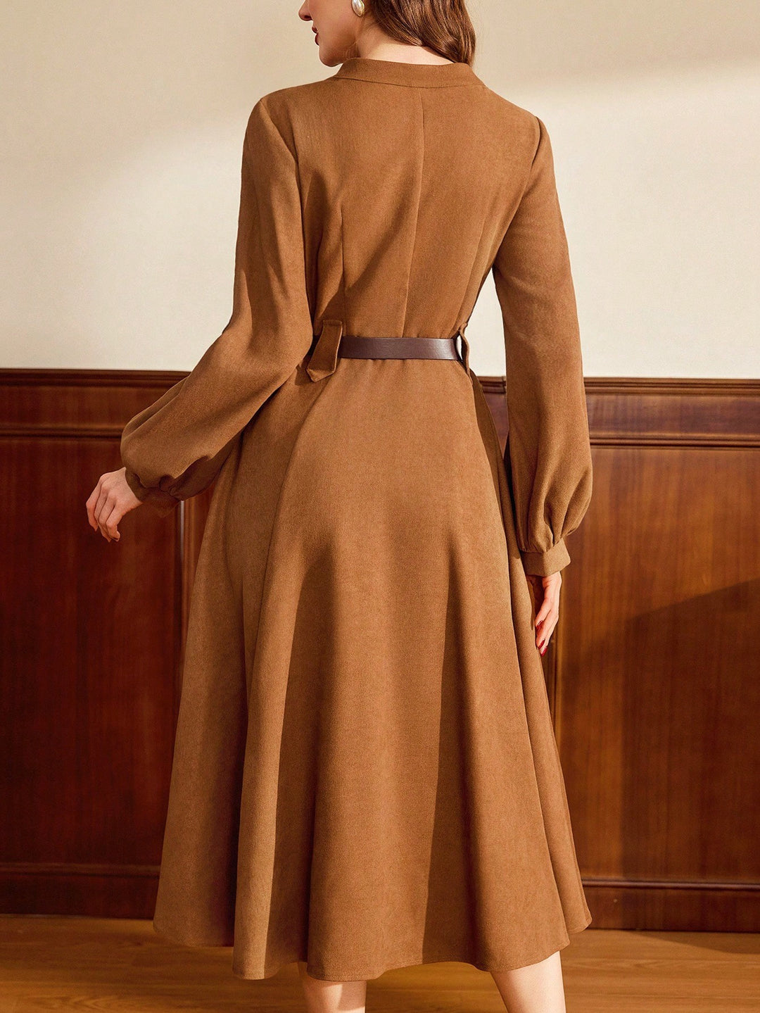 Rochie midi SHEIN, maro