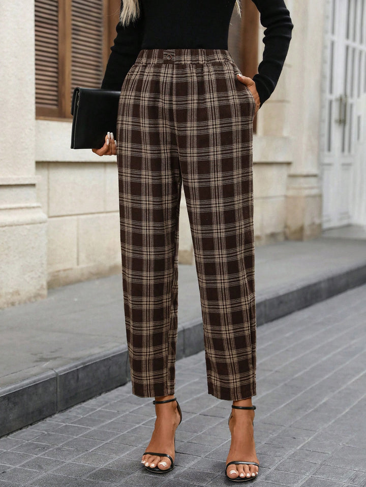 Pantaloni SHEIN, maro
