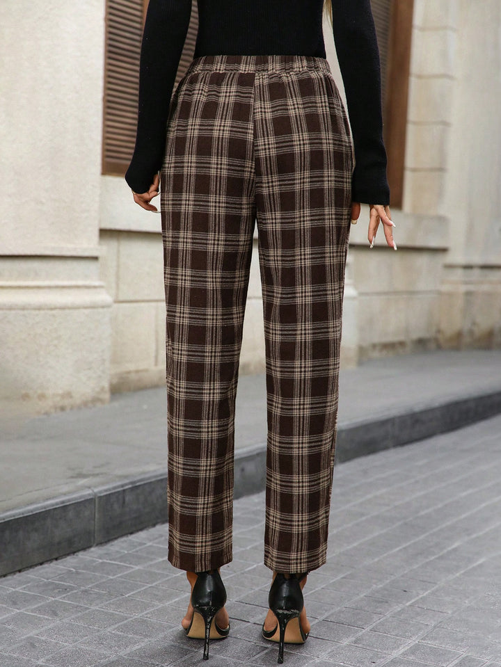 Pantaloni SHEIN, maro
