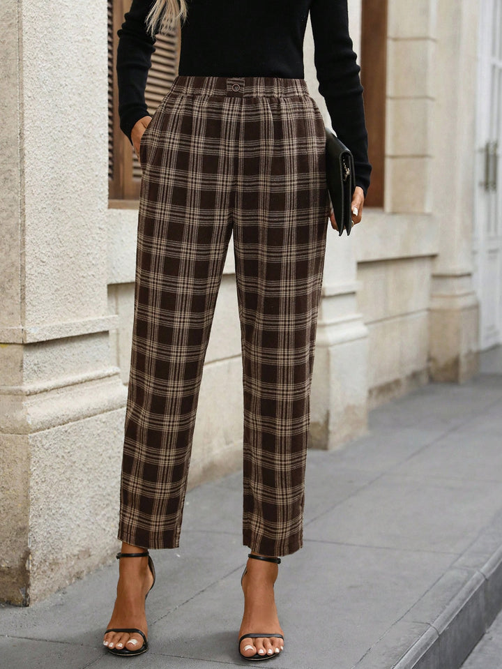 Pantaloni SHEIN, maro