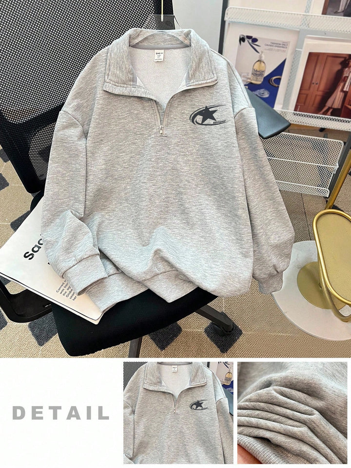 SHEIN kapucnis pulóver, szürke