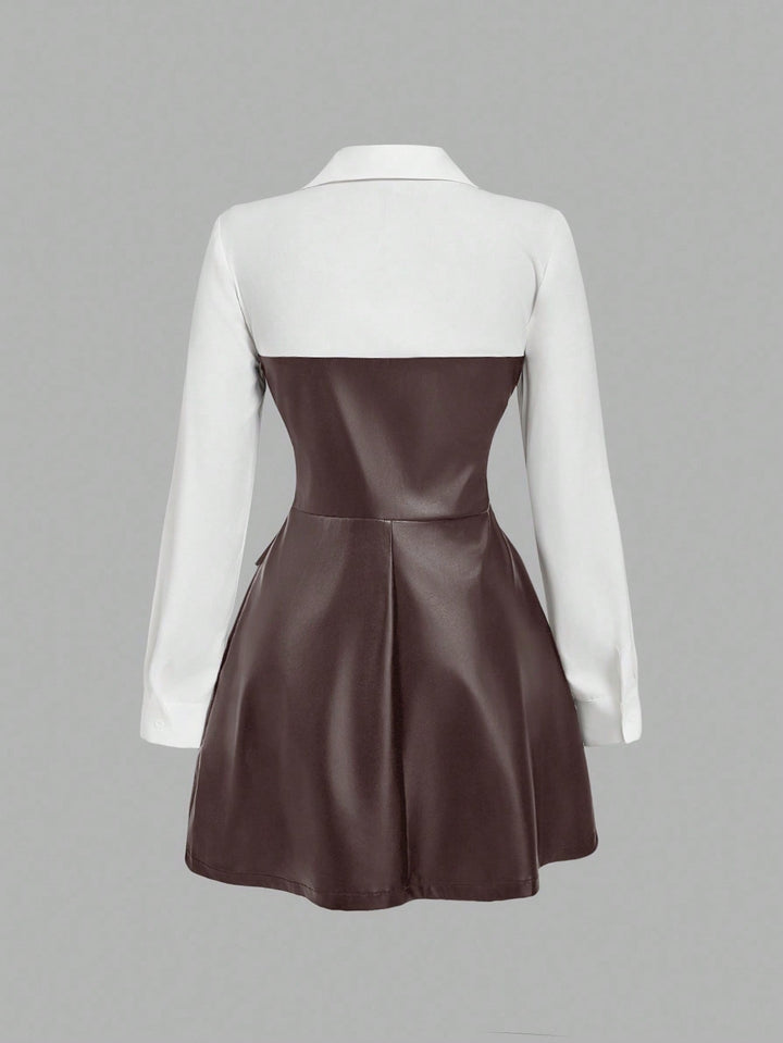 Rochie scurtă SHEIN, maro