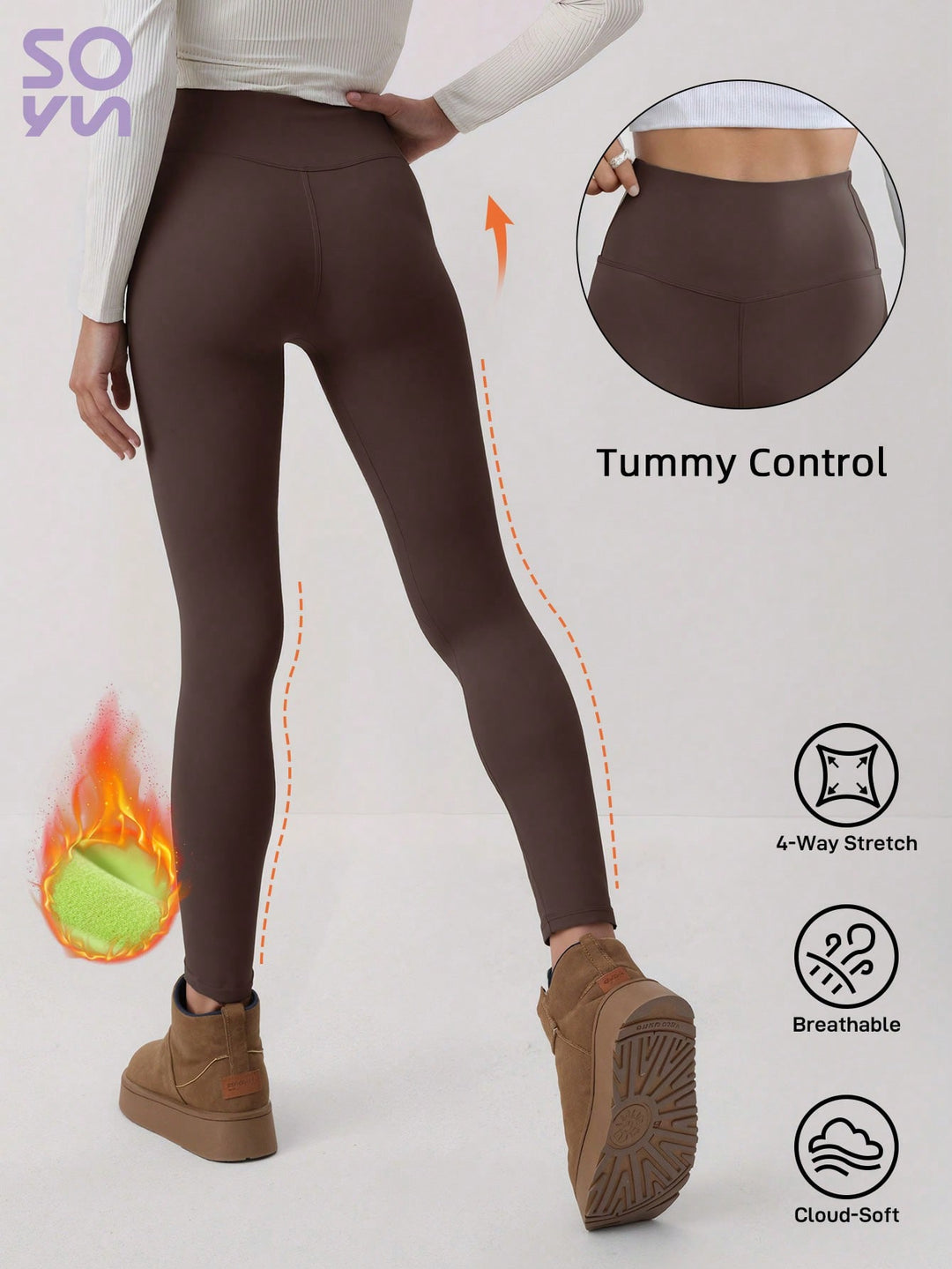 Pantaloni SHEIN, maro