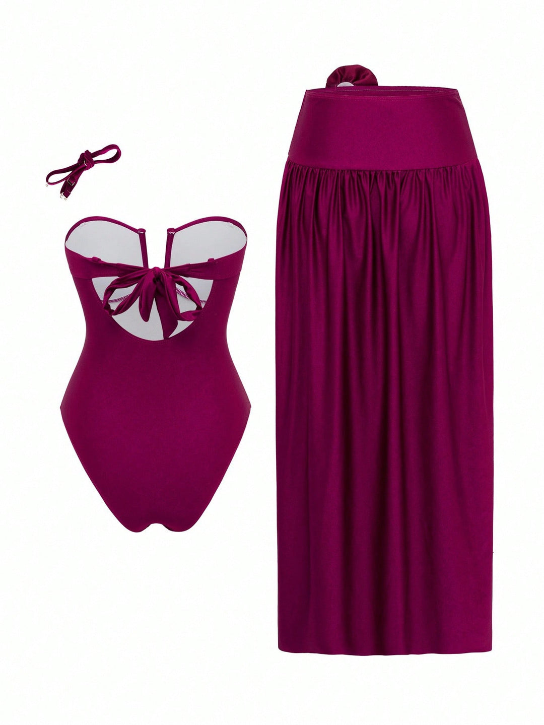 SHEIN Playsuit, burgundi