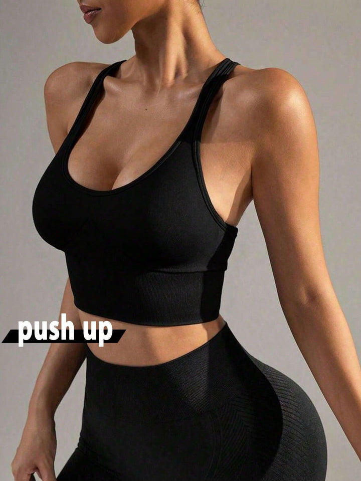 SHEIN fekete sportbustier